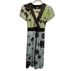 Y2K Dress Apt. 9 Womens Small Babydoll Stretch Faux Wrap Flowy CottageCore Fairy